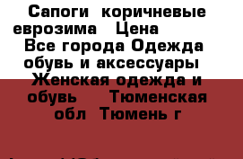 Сапоги ,коричневые еврозима › Цена ­ 1 000 - Все города Одежда, обувь и аксессуары » Женская одежда и обувь   . Тюменская обл.,Тюмень г.